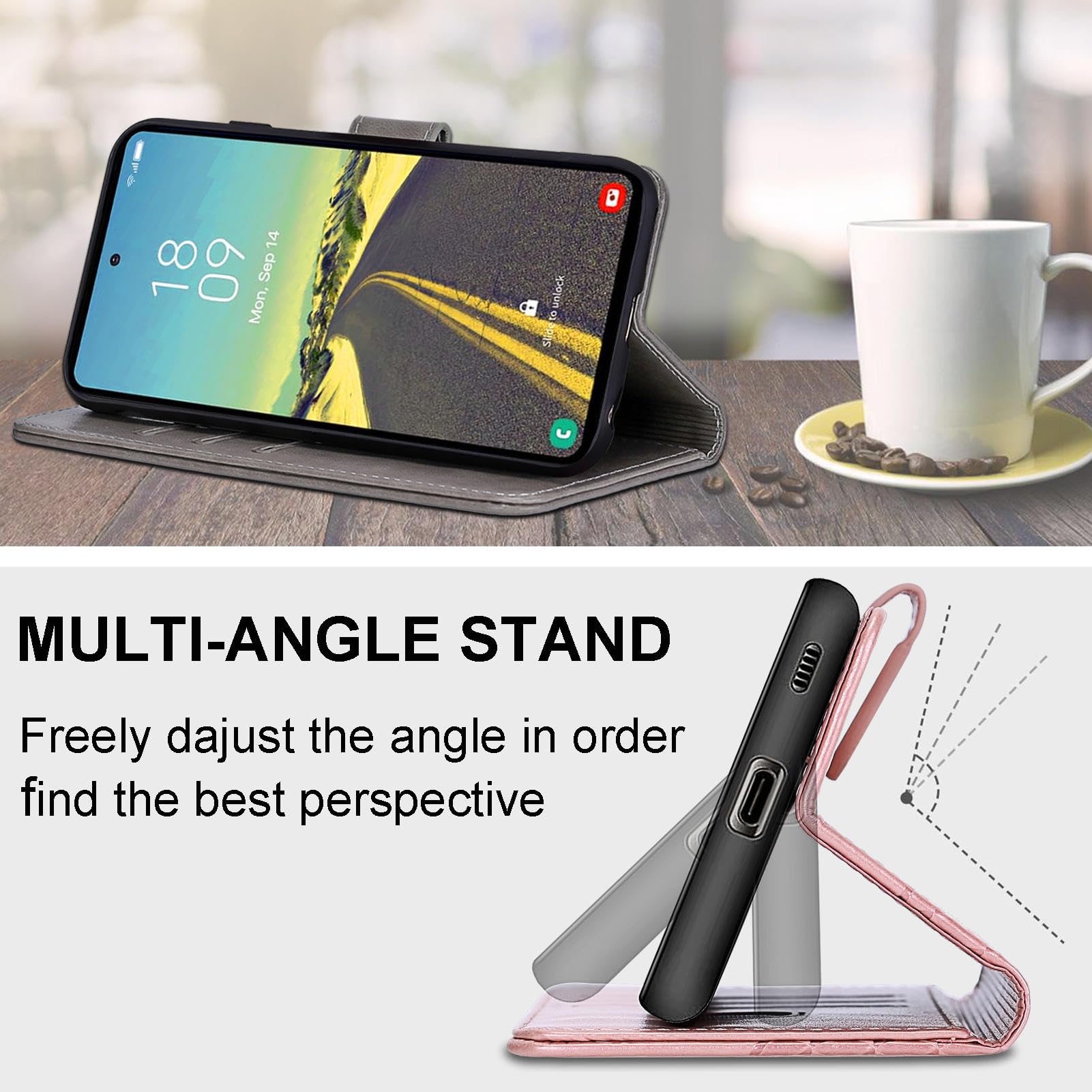 Custodia Portafoglio Per Xiaomi Redmi Note 11/11S - Cover Con Chiusura Magnetica E Slot Carte (Pelle PU) - Foto 2