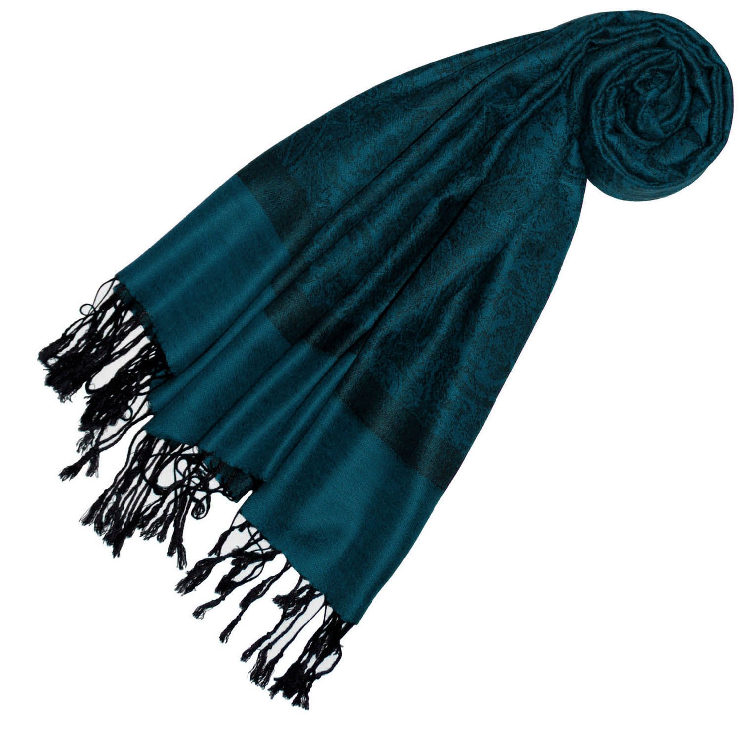Lorenzo Cana Pashmina Schal 100% Baumwolle Paisley Hellblau 70x180 Cm Luxus Tuch