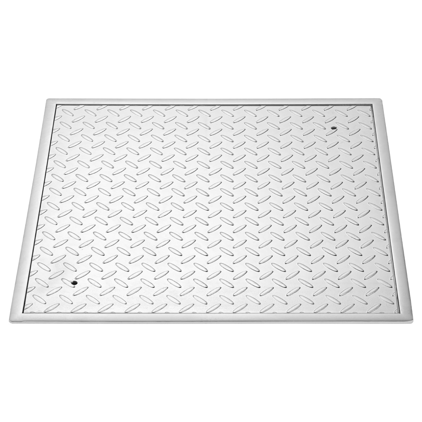 VEVOR Schachtabdeckung mit Rahmen 50 x 50 cm, Quadratischer Schachtdeckel Klärgrubendeckel, Hochbelastbarer Rutschfester Gullydeckel aus Kohlenstoffstahl für Abflussrinne, für Gehwege Gärten Höfe