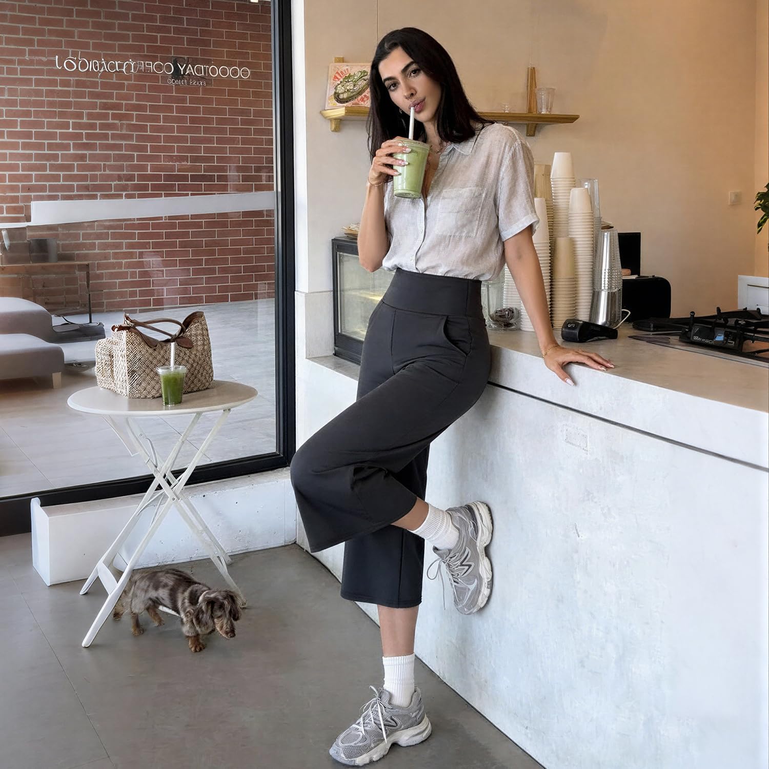 FULLSOFT 3 Pack Women's Wide Leg Yoga Pants Comfy Loose Sweatpants High Waisted Lounge Casual Pants with Pockets