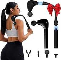 Vista 1 de Pistola de masaje de tejido profundo con mango de extensión, percusión profesional, masajeador de espalda 2 en 1 desmontable para aliviar el dolor