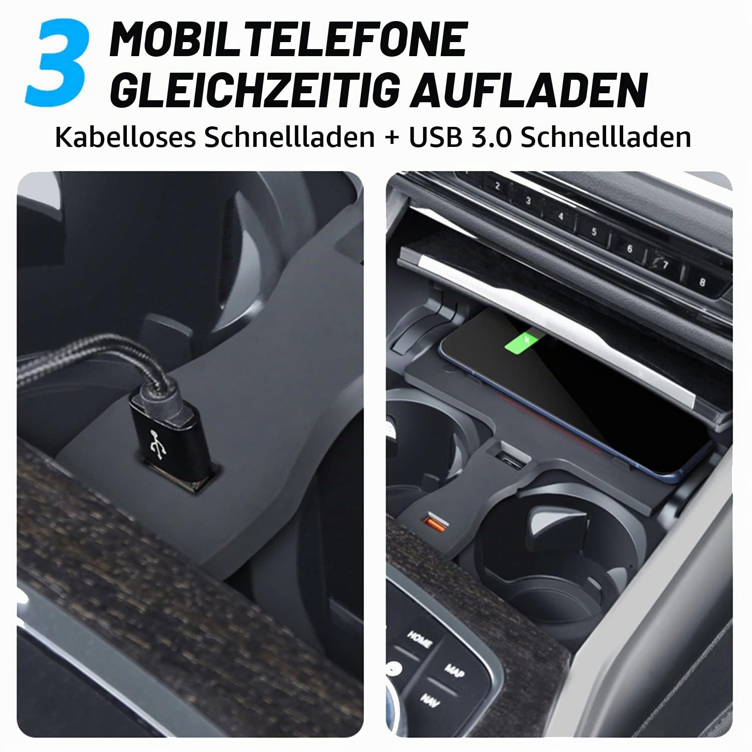 Kabelloses Ladegerät für BMW 3 Series G20 2019-2024 4 Series G22 2020-2024