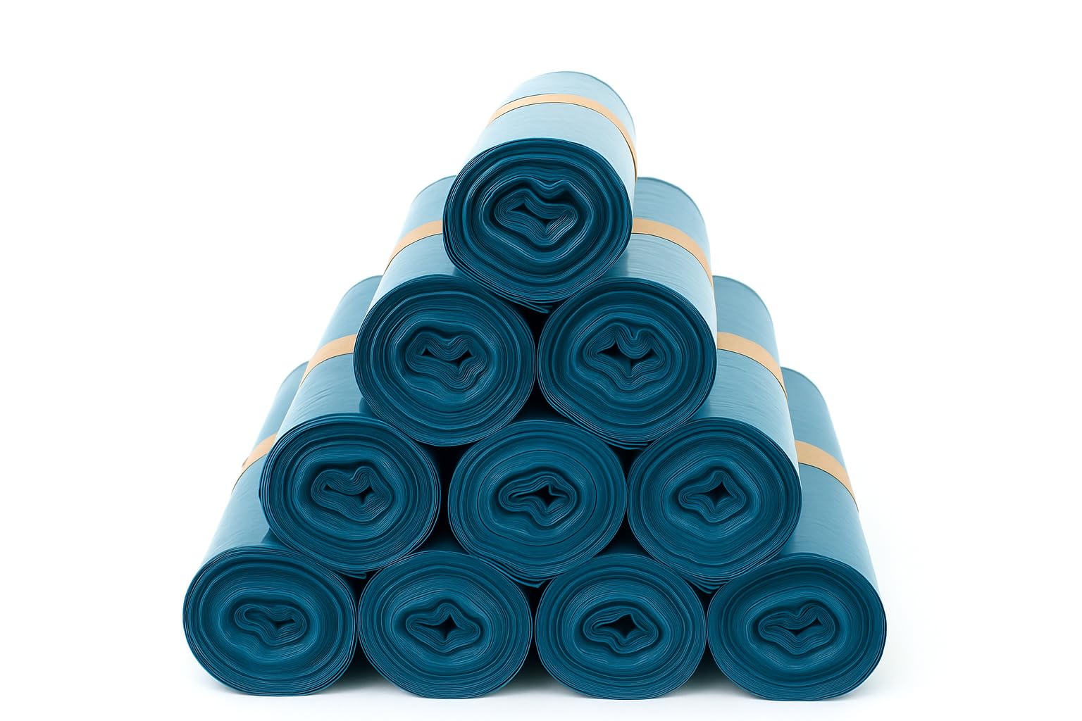 Bolsas de basura de 240 litros, extra fuertes, 70 μ azul, resistentes, bolsas de basura XXL, industriales y de oficina, extremadamente resistentes, estables para cubos de basura (azul, 50 piezas)