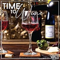 Vista 2 de Vikko Copas de vino, juego de 4 copas de vino tinto, copa de vino transparente de 14 onzas, copas europeas clásicas y duraderas