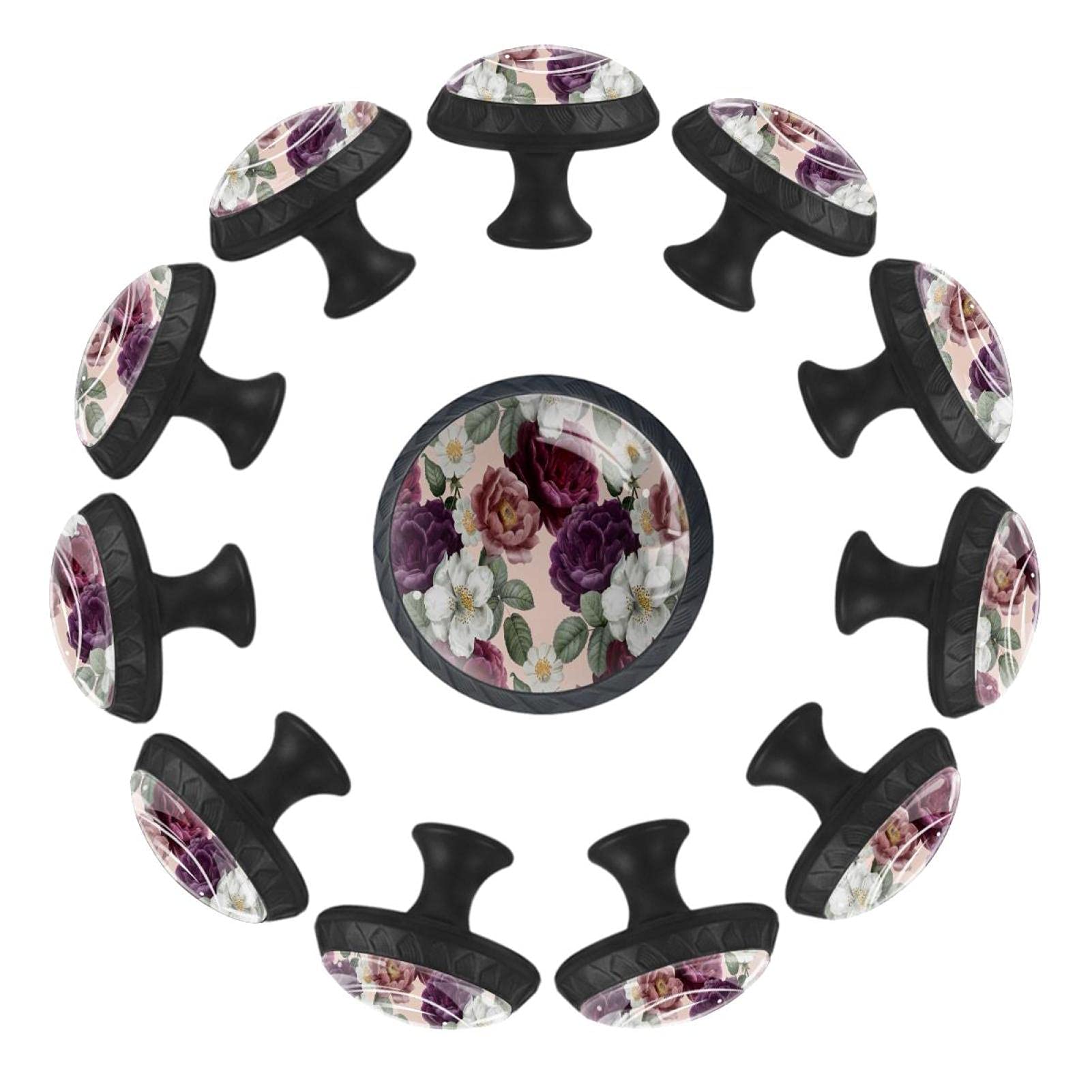 Boutons de tiroir pivoine ronds 35 mm pour remplacer les poignées usées de votre commode