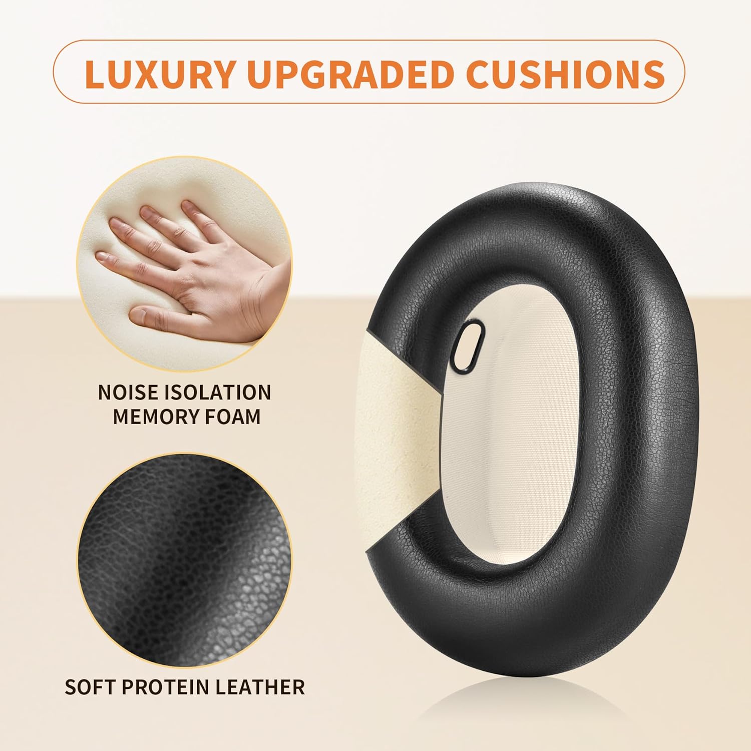 Ear Pads Replacement for Sonos Ace Wireless Over Ear Headphones - Soft Protein Leather Earpads Cushions with High-Density Foam