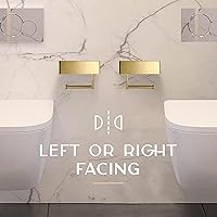 Vista 8 de Day Moon™ - Soporte de papel higiénico dorado cepillado con estante, soporte para toallitas para baño, dispensador de toallitas desechables, soporte