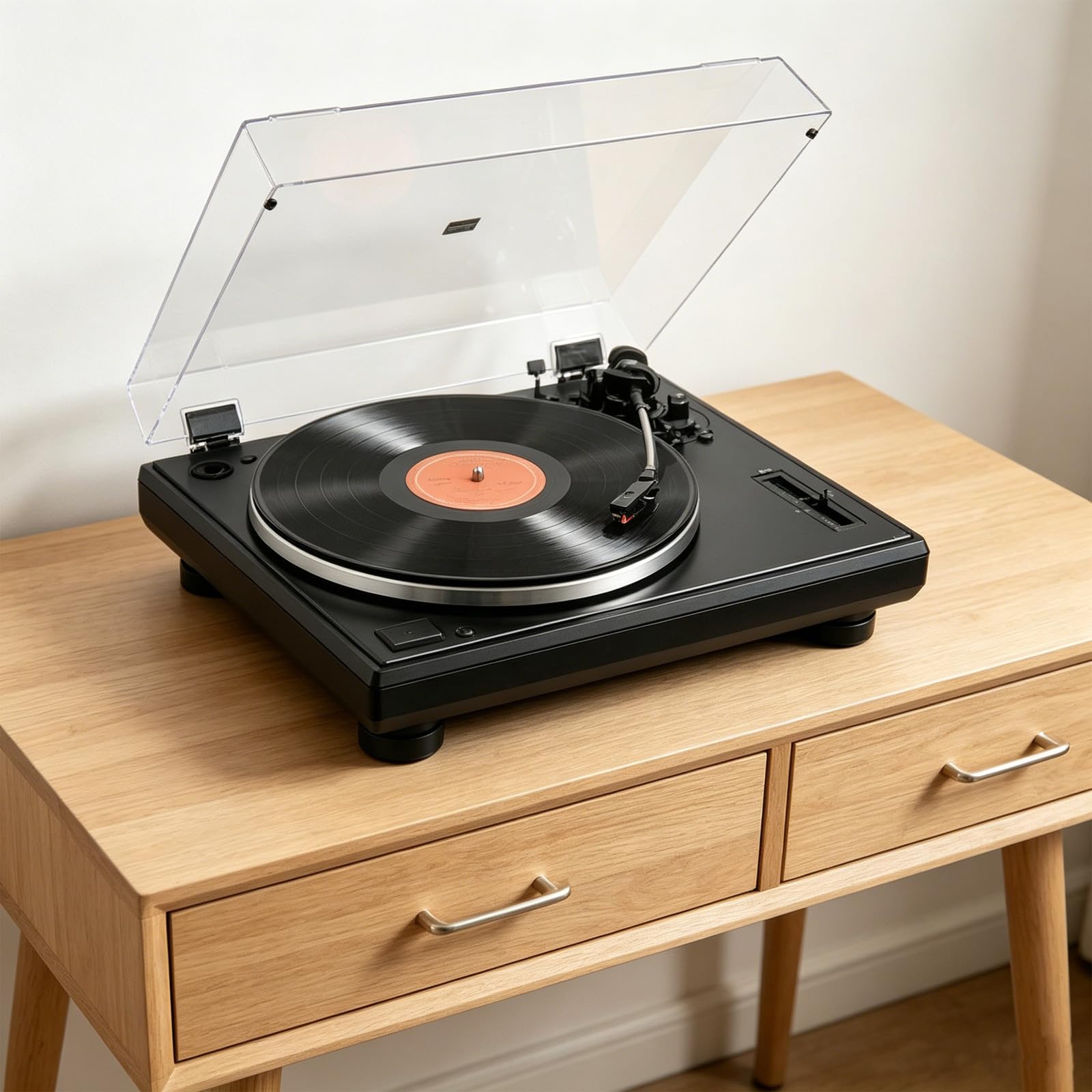 Coperchio antipolvere trasparente per giradischi: coperchio di ricambio in acrilico trasparente compatibile con i modelli LP60X / LP60XBT di apparecchiature audio domestiche.