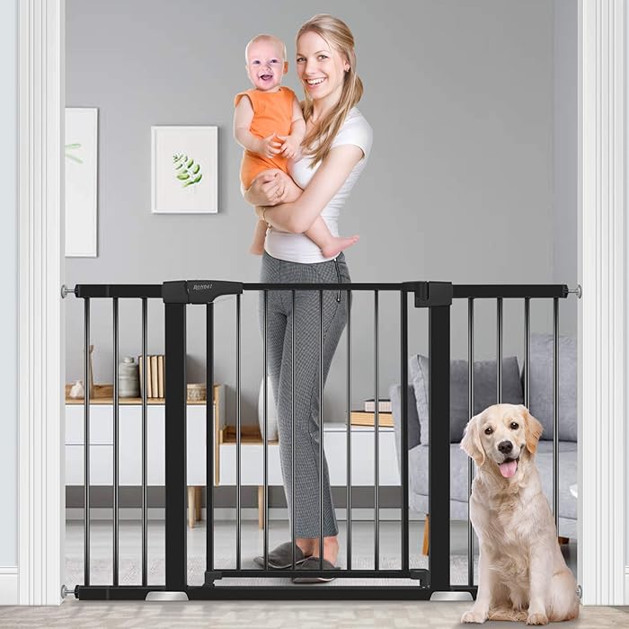 Buy Baby Gate for Doorways and Stairs, RONBEI 51.5" Auto Close Safety Baby Gate for Kids and