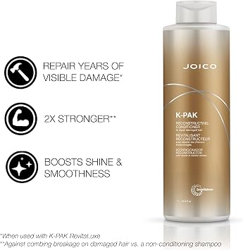 Joico K-Pak Reconstruct Shampoo and Conditioner 1000ml duo
