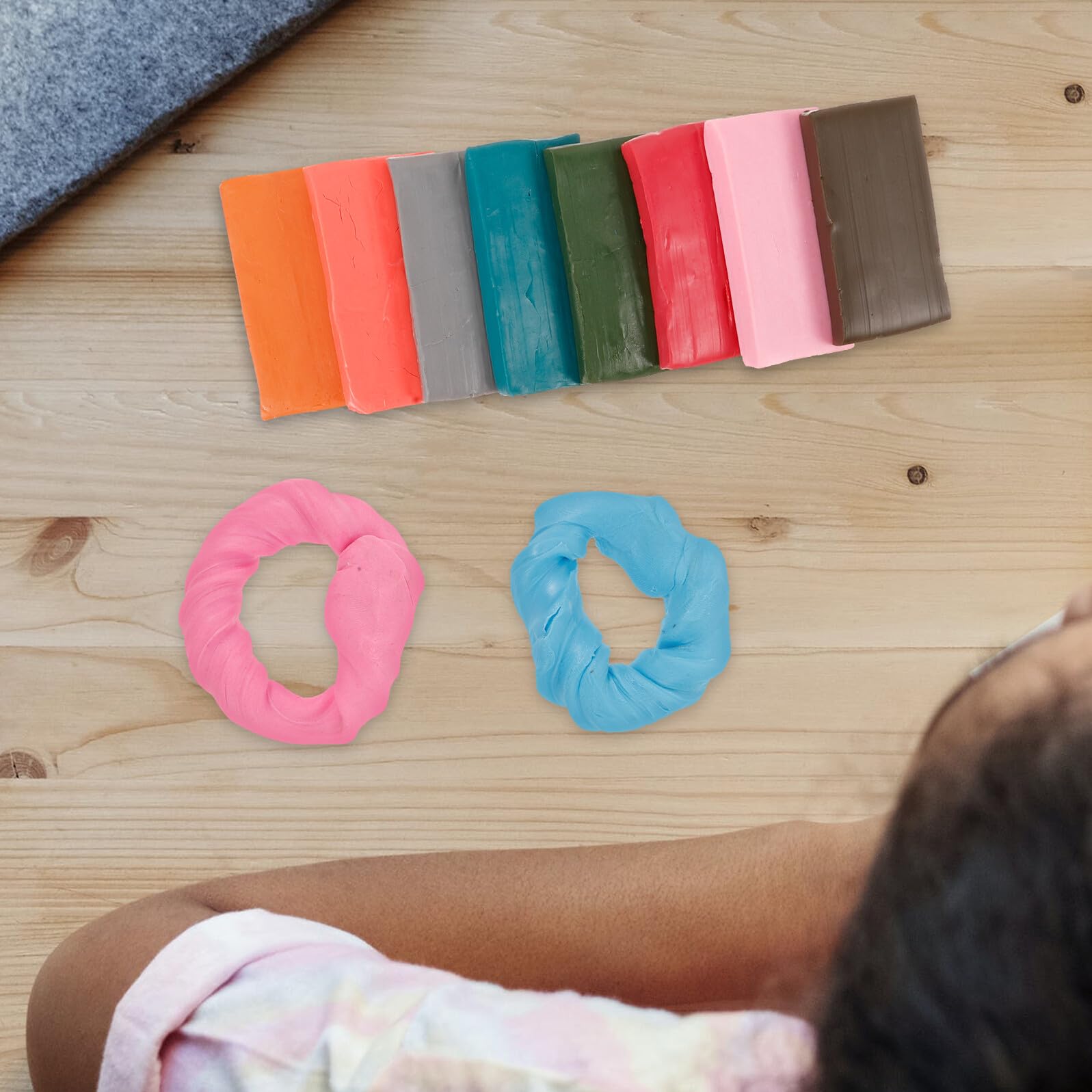 Modellazione Argilla per Adolescenti Colori Kit Creativo DIY con Argilla Polimerica Leggera Portatile per Lavori Manuali e Regalo