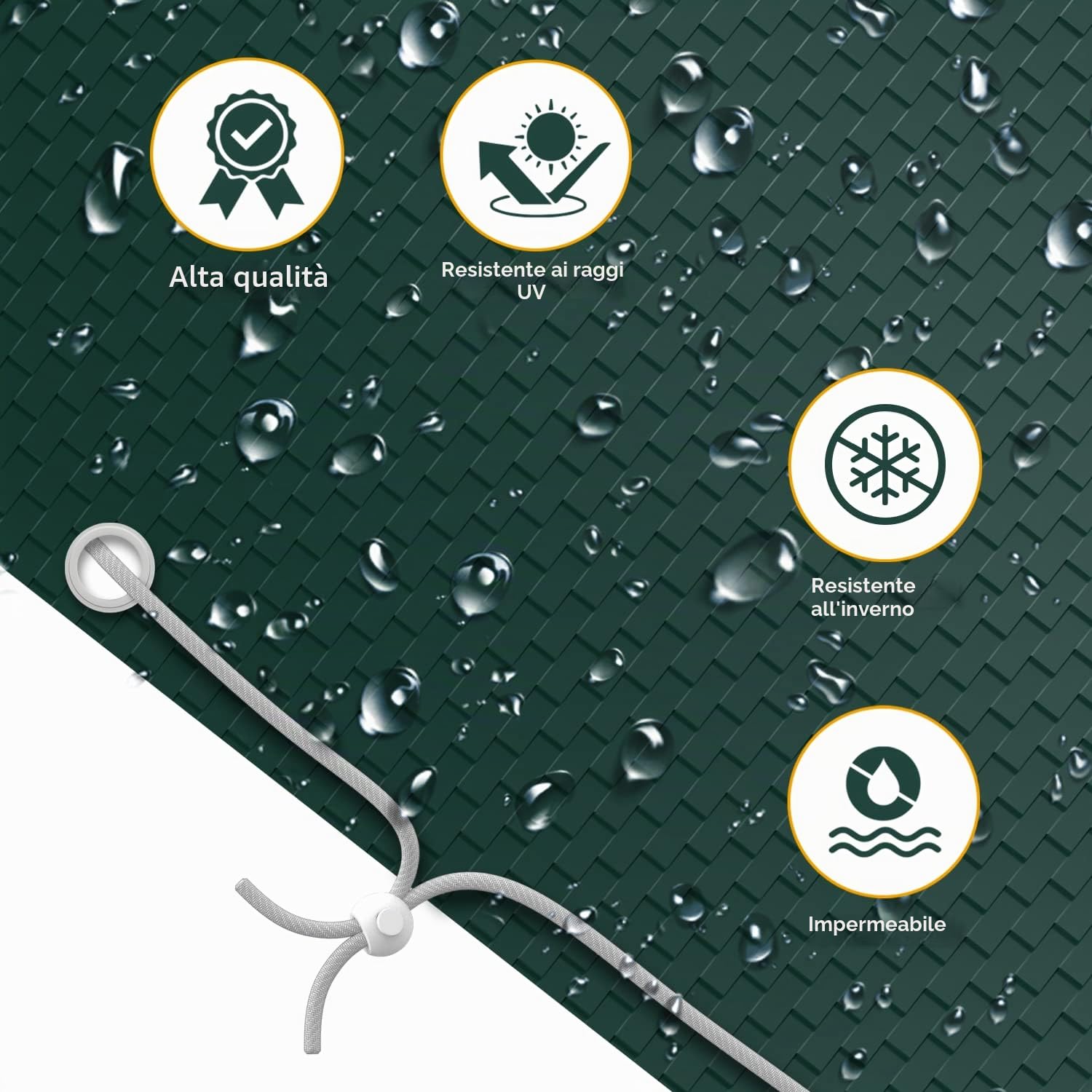 Coperchio di Protezione con Zip di Chiusura per Il Giardino Swing