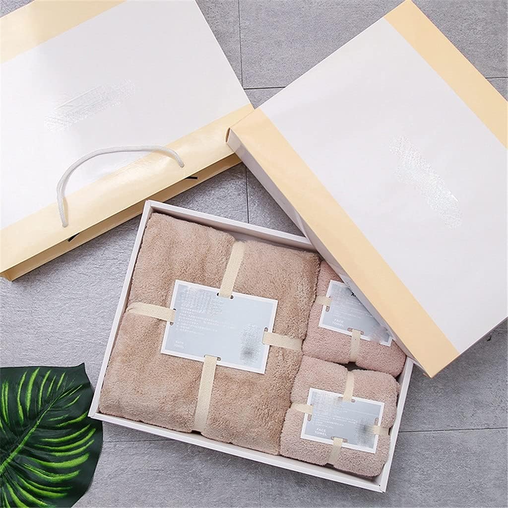 Coral Fleece Towel Bath Gift Box Three-piece Soft and Comfortable Absorbent