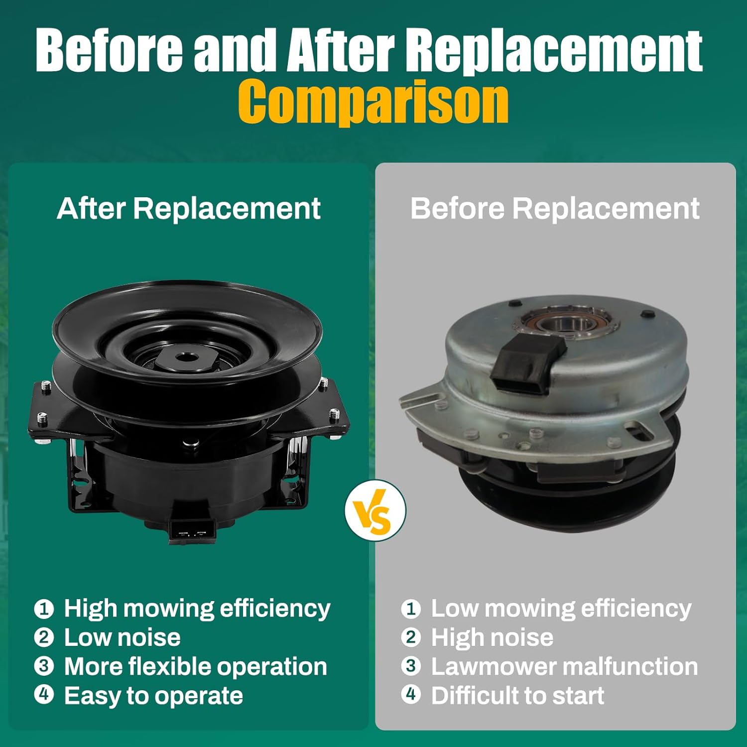 070-0055-00 Electric PTO Clutch with Wire Harness Fits for Bad Boy MZ Magnum 2017-2023 Fits for Bad Boy ZT Avenger 2020-2023 Replcace# 070-0055-00 070005500