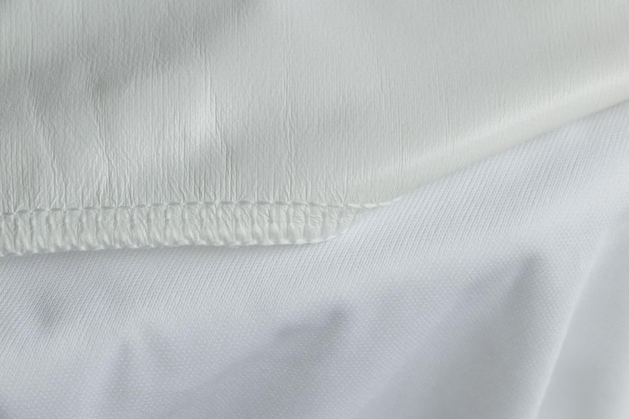 AC Pacific Nidra Collection Mattress Protector MP-Poly Knit Waterproof Skin-Friendly Wrinkle-Resistant Premium Full Size Bed Cover, Made in The USA, 75" x 54", White
