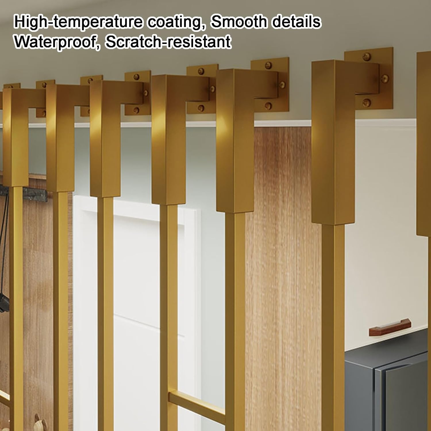 White Metal Staircase Handrail Guardrail - 35cm Indoor Stair Railings for Steps Balconies & Lofts - Durable Safety Baluster for Home Decor