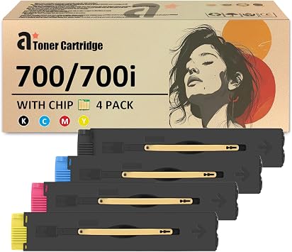 700 700i Toner Cartridges Compatible for Xerox Color Press 700 700i 770 770i C75 J75 Printers, 4 Pack