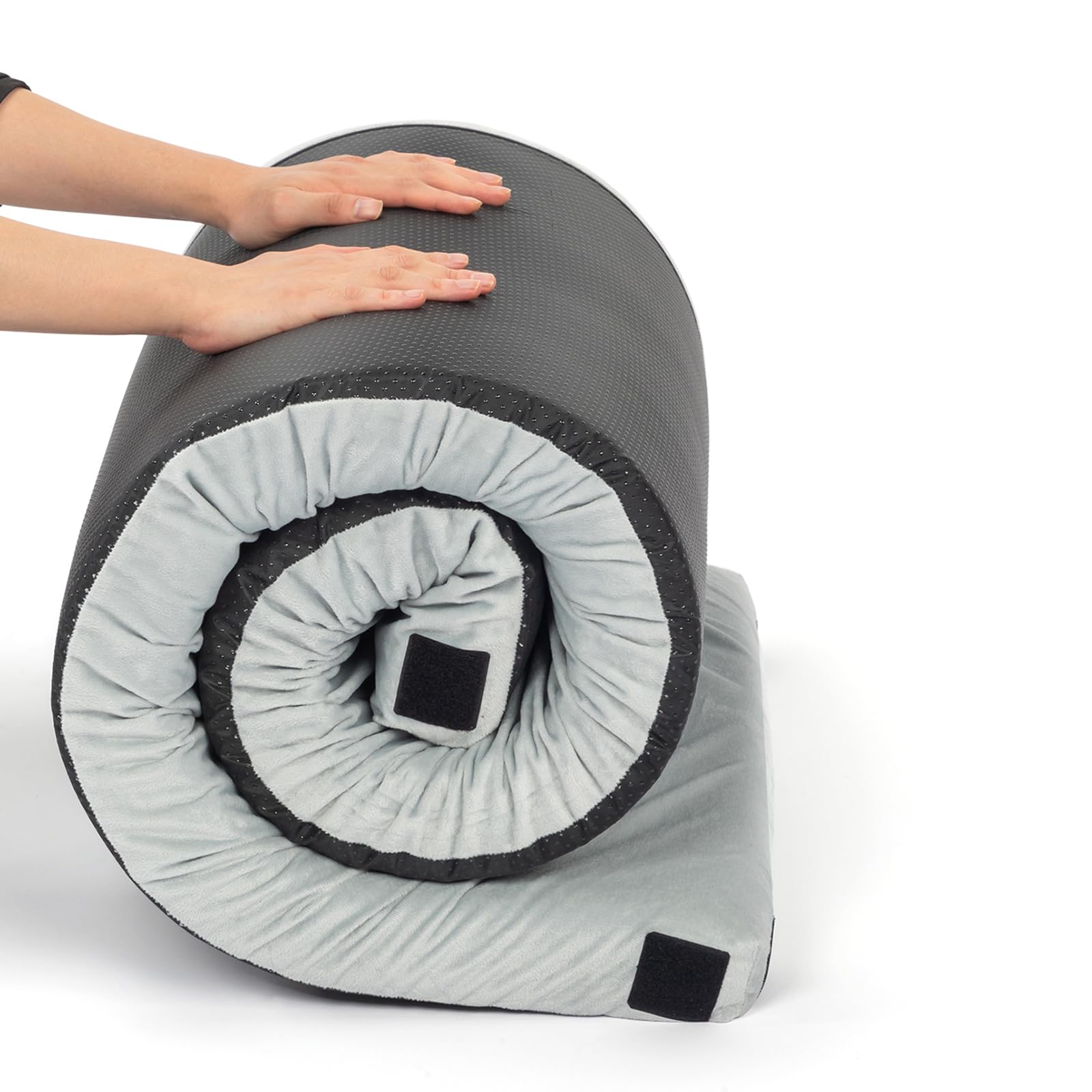 Colchón de camping portátil para adultos, lavable a máquina, almohadillas para dormir de 75 pulgadas de profundidad x 25 pulgadas de ancho x 2.5 pulgadas de alto con bolsa de transporte