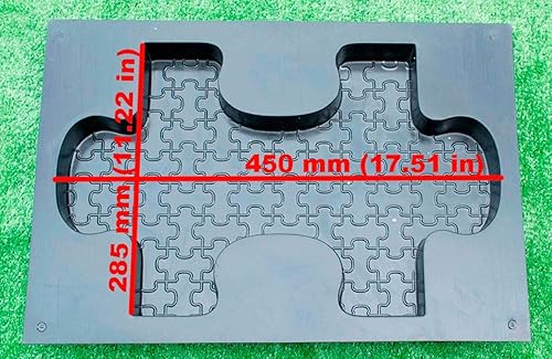 Miniatura 4 de Puzzle Stepping Stone Mold Concreto cemento molde ABS rompecabezas jardín camino #S51