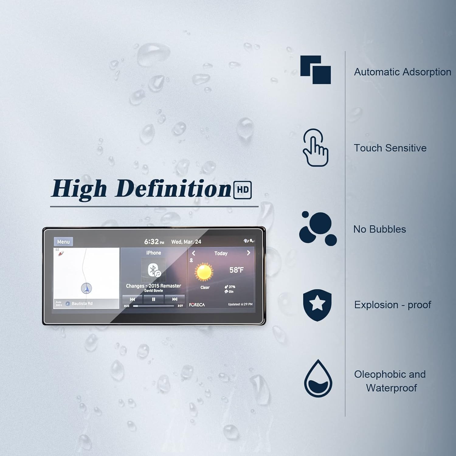 bibibo for 2023 hyundai palisade screen protector fit 2023 hyundai palisade 12 3 inch touchscreen protective filmfor palisade 2023 navigation displa