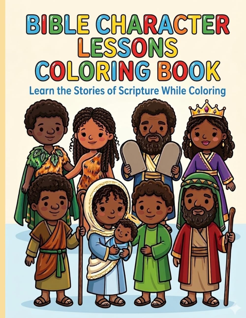 Bible Lessons Character Coloring Book: Learn the Stories of Scripture While Coloring