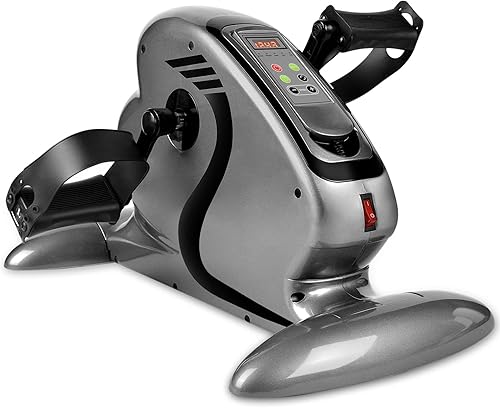 Electric Mini Exercise Bike Motorized Pedal Exerciser is a Low-Impact, Resistance-Free Fitness and Rehabilitation Device. This Under-Desk Bicycle