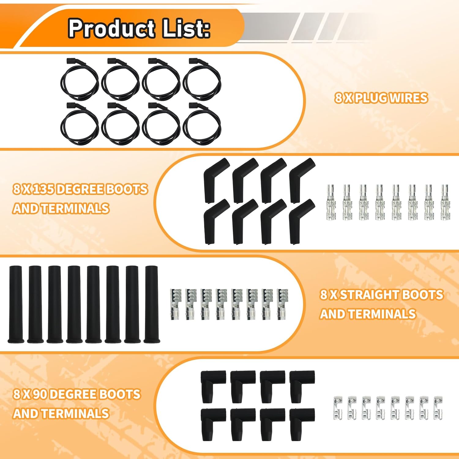 LS LT 5ft Universal Spark Plug Wire Set Compatible With LS1 LQ4 L59 L33 LS2 LR4 LC9 L76 LS3 LM4 L99 LY6 LS6 LM7 LQ9 LH8 LZ1 LMG Engine