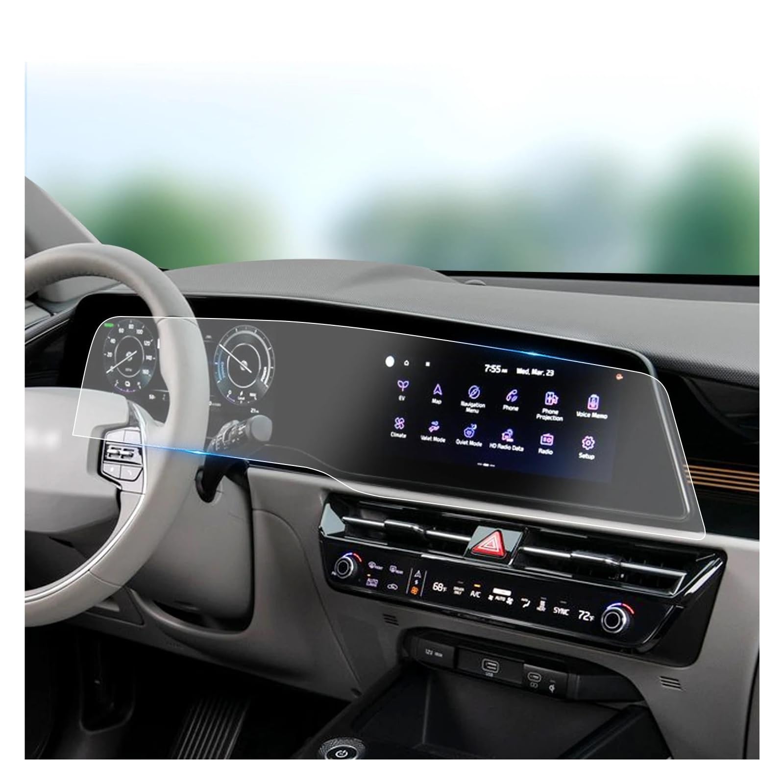 Protection écran multimédia Kia NIRO SG2 2023 RHD LCD