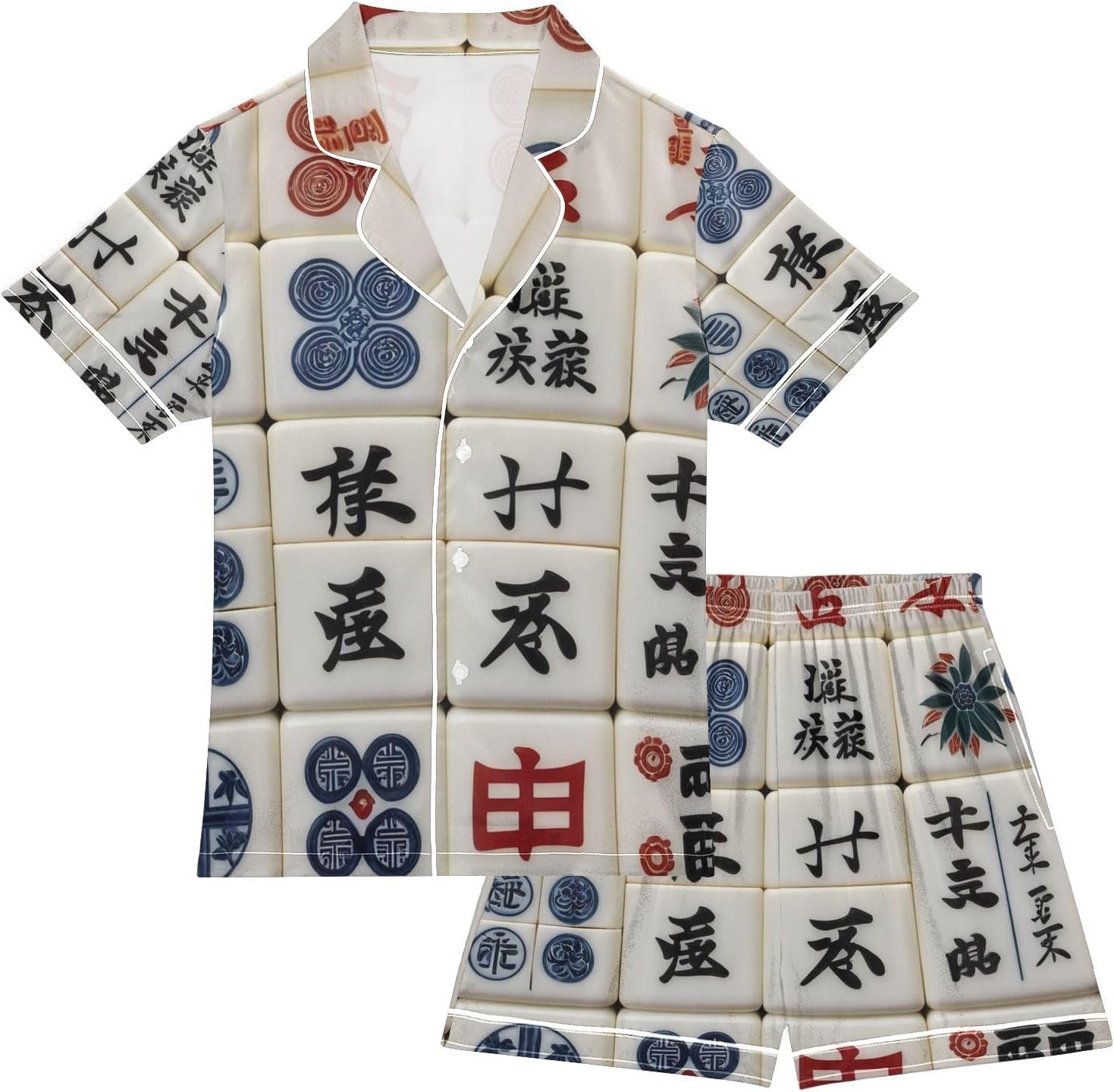 Silk Pajamas Sets Soft Satin 2 Piece Pjs Set Short Sleeve Sleepwear Nightwear