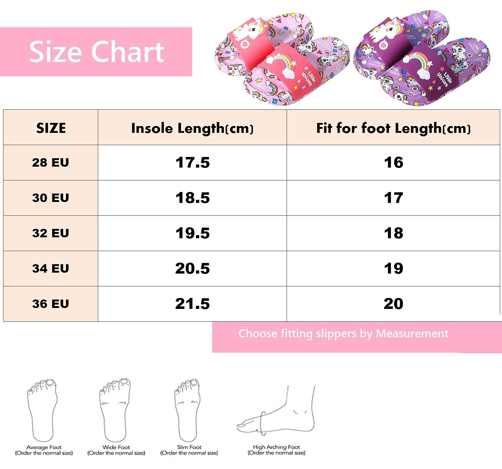 Enfants Chaussons Licorne Pantoufles de Bain Plates Chaussures de Piscine et de Plage Antidérapant Tongs de bain pour enfant Pour la douche et le bain