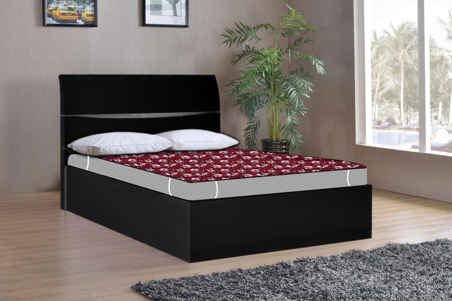 Stylista Waterproof Queen Bedsheet & Protector -32