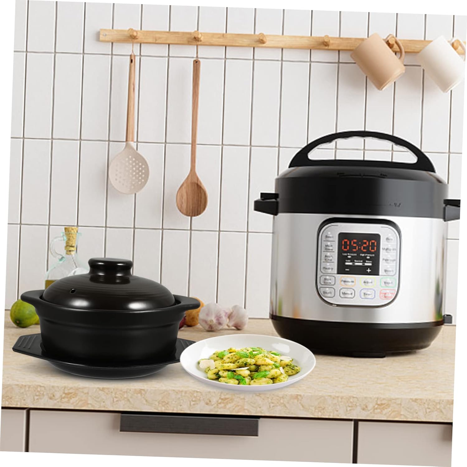 1set Replacement Ceramic Casserole Lid Hot Pot Cookware Clay Stovetop Pot Cooking Tool for Home Use