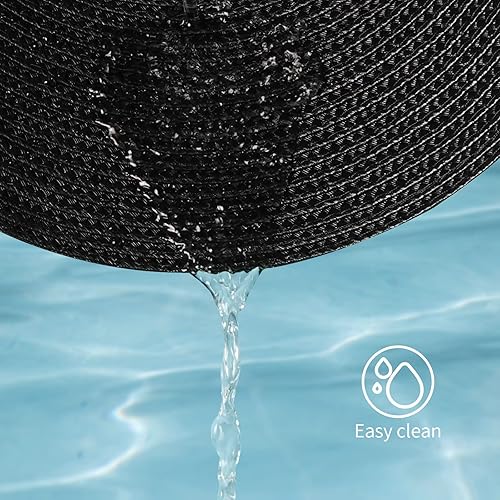 Miniatura 4 de POQGLFT Juego de 4 manteles individuales redondos trenzados, para mesas de cocina, tejidos, lavables, antideslizantes, de 15 pulgadas, para fiestas