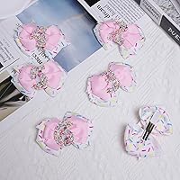 Vista 4 de Lazos para el pelo de cumpleaños con purpurina, decoraciones de cumpleaños perfectas para un regalo de niñas, accesorios para el cabello de niña