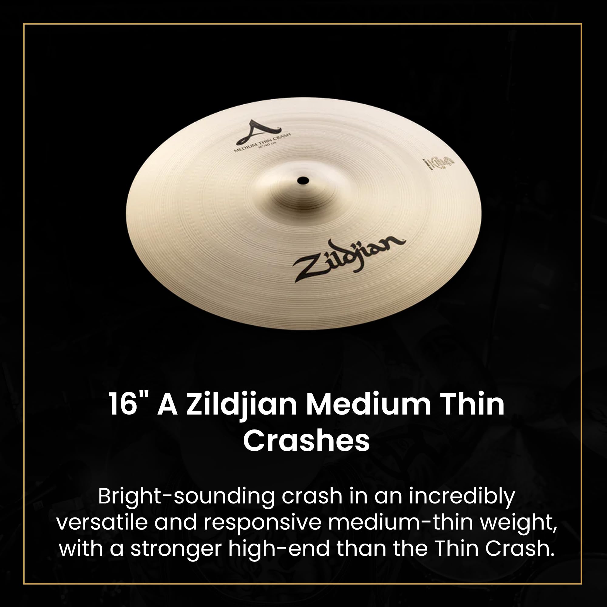 Zildjian A Series Cymbal Set - 14" New Beat Hi-Hat, 16" Medium Thin Crash, 21" Sweet Ride and 18" Medium Thin Crash