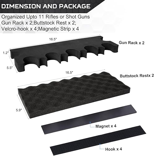 Miniatura 6 de Estante para armas para almacenamiento de armas, accesorio seguro para armas para rifles y escopetas, soporte para pistola en gabinete de armas,