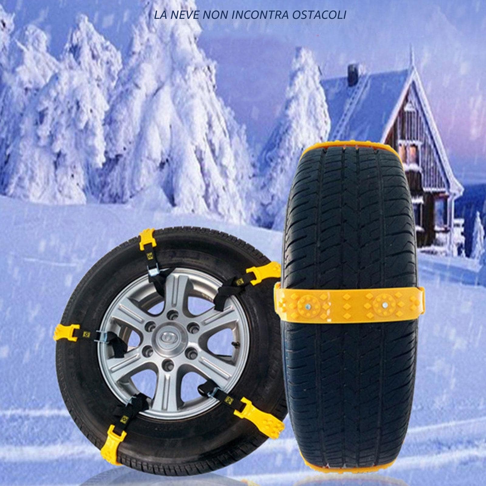 CATENE DA NEVE DA NEVE ANTISCIVOLO – ADESIVO Fango auto forte durevole per tutta la stagione, catene per pneumatici fantasia per SUV