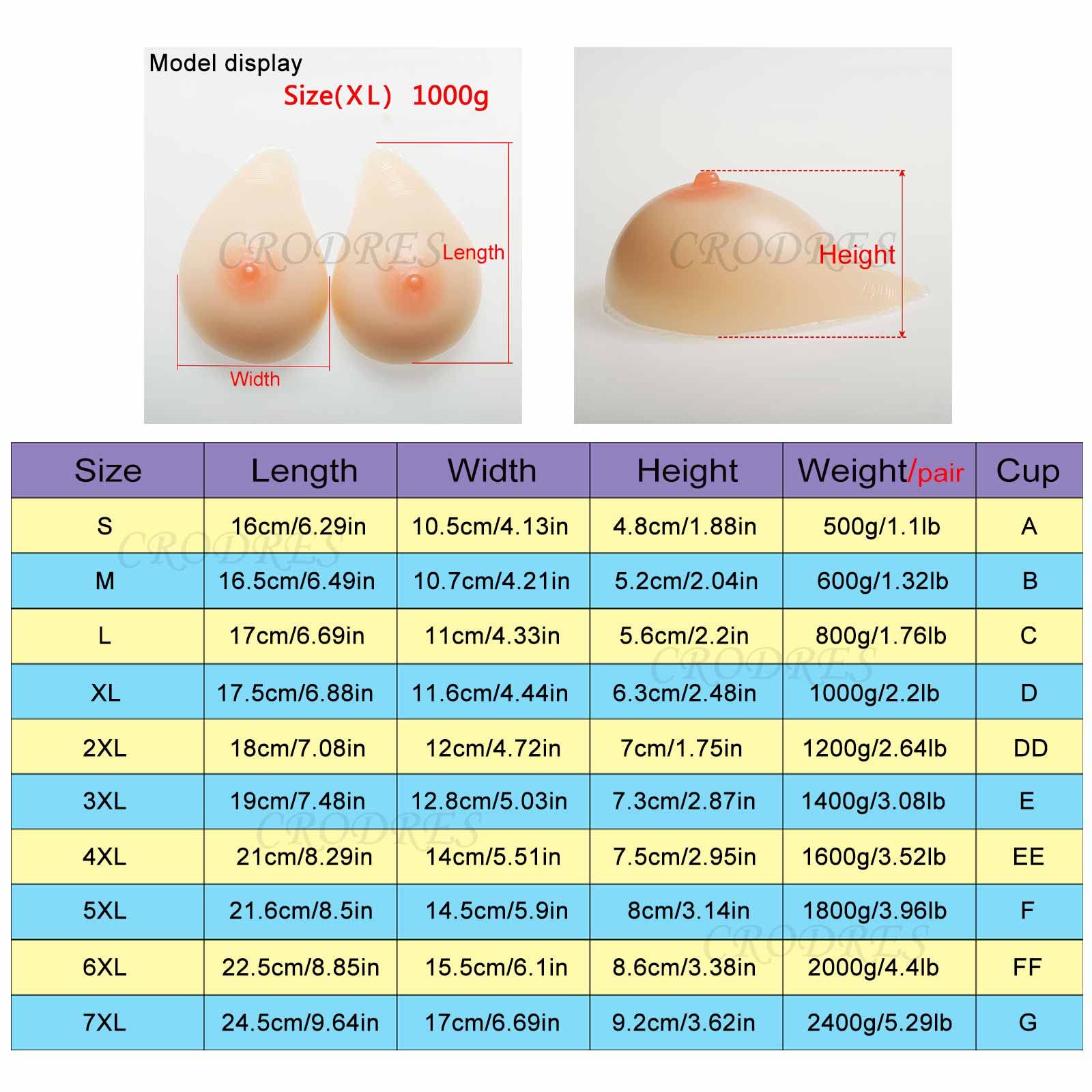 Un par de prótesis de Silicona para Formas de Mama, mastectomía, travesti, realzador de Pechos Falsos, Almohadillas para Sujetador, Inserciones para transgénero,Skin Tone,2XL