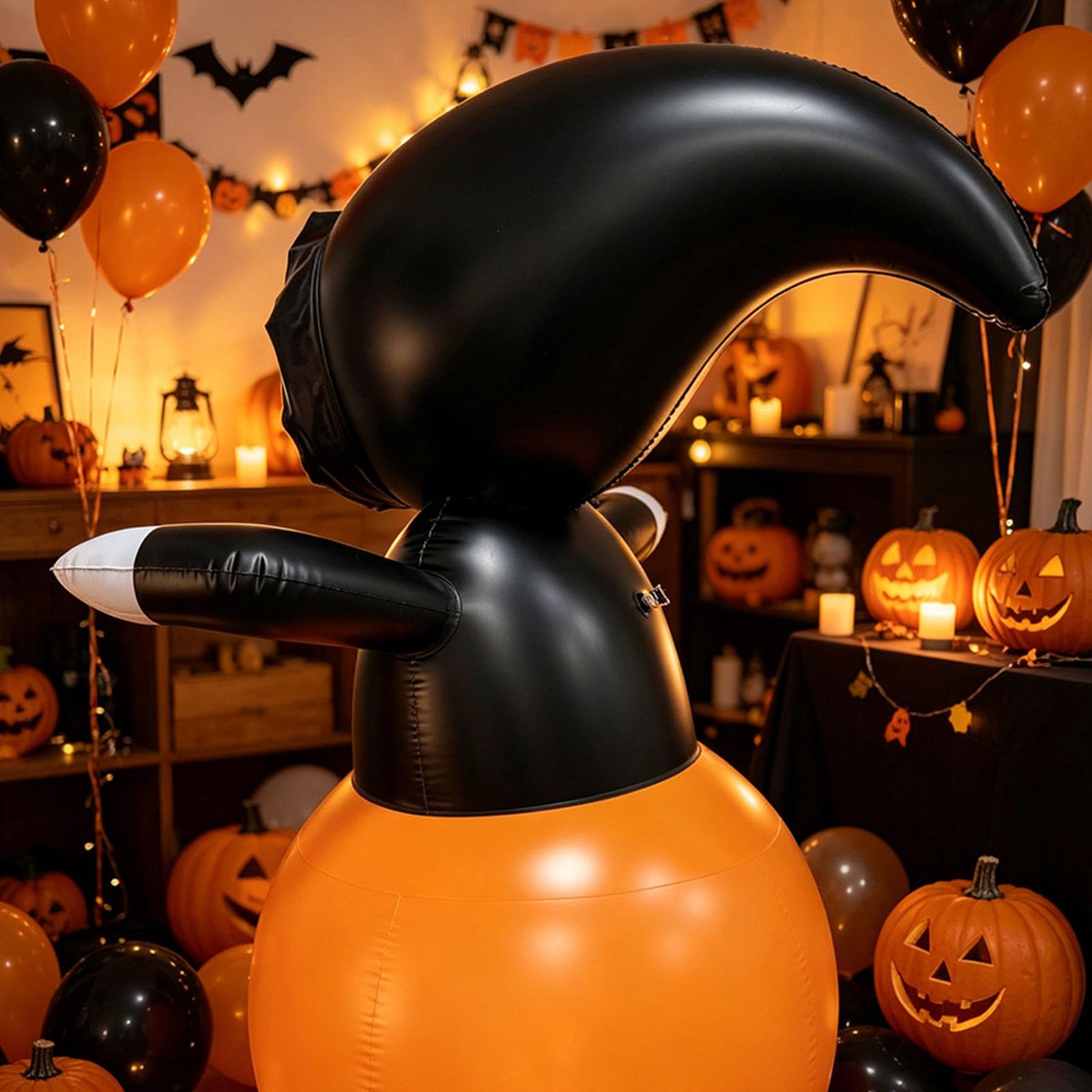Nadmuchiwana dekoracja halloweenowa czaszka dynia oświetlone podwórko z PVC