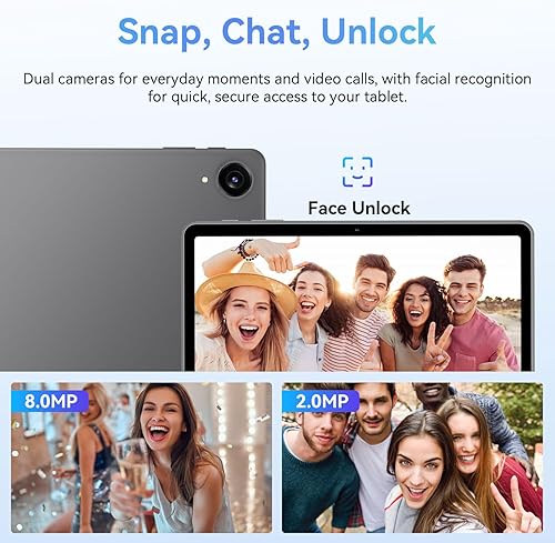 Miniatura 7 de ECOPAD Tablet Android 15, tabletas de 10.1 pulgadas con procesador Octa-Core, pantalla HD IPS, 12 GB de RAM+128 GB de ROM, compatible con expansión