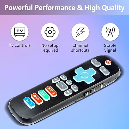 Miniatura 6 de Paquete de 2 unidades de control remoto retroiluminado universal de repuesto para TCLHisenseSharpPhilipsOnnElementInsigniaWestinghouse ROKU TV (no