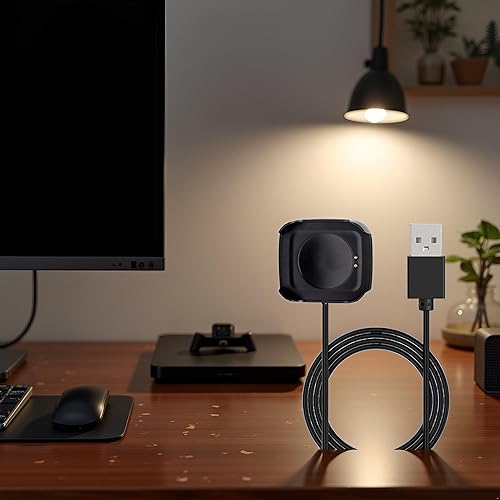 Miniatura 8 de Cargador de reloj inteligente negro Soporte de muelle estable adecuado para reloj HW18 Base de carga USB Estación de carga para múltiples