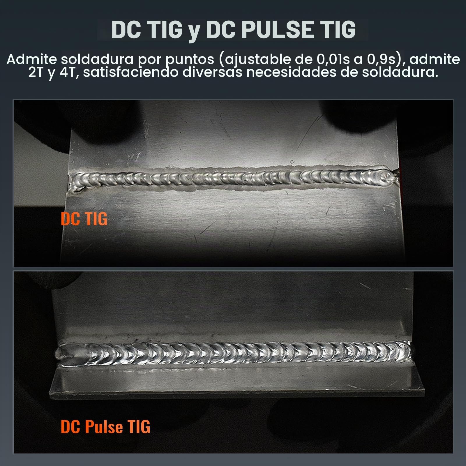 HITBOX Estación de Soldadura TIG 200A 230 V 6 en 1, Arranque HF, MMA/TIG/Pulse/Limpieza TIG/Punto/2T/4T, Con Pedal de Control y Casco de Soldadura (TIG200PRO)
