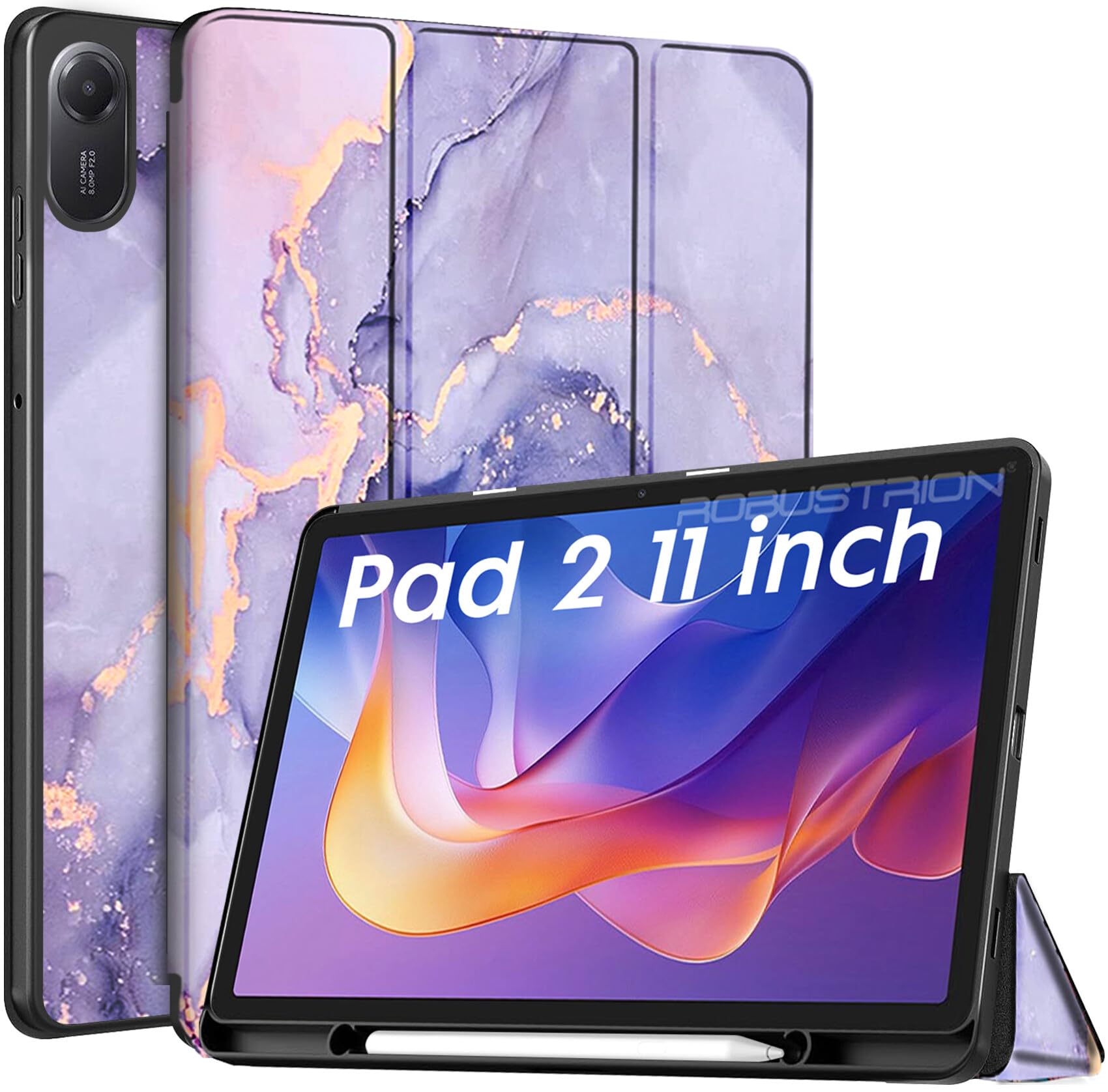 Robustrion Cover for Redmi Pad 2 11 inch Cover Case with [Pencil Holder], Trifold Flip Stand Cover Case for Redmi Pad 2 Cover 11 inch Tablet [Auto Sleep/Wake Support] - Black — Amazon image 14