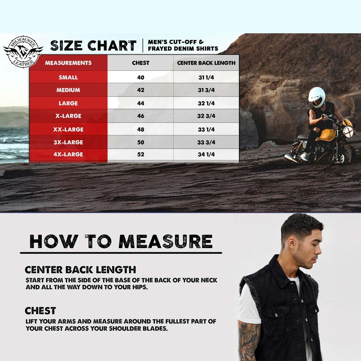 Milwaukee Leather Men’s Button-Down Flannel Shirt - Cutoff Frayed Sleeve Casual Work Shirt - Image 3