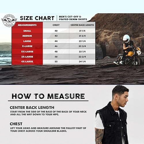 Miniatura 3 de Camisa de mezclilla Bikers Edge sin mangas para hombre