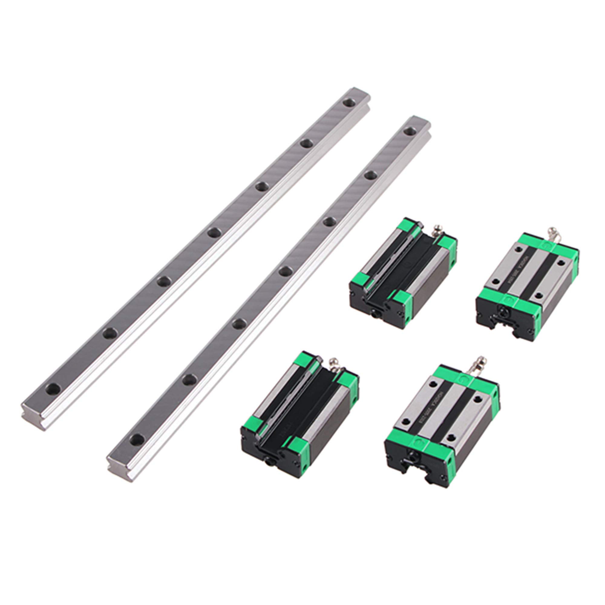 Guida lineare 2 pezzi HGR 20-1500 mm binario lineare con 4 blocchi scorrevoli per stampanti 3D, macchine CNC, dispositivi elettrici, macchine mediche