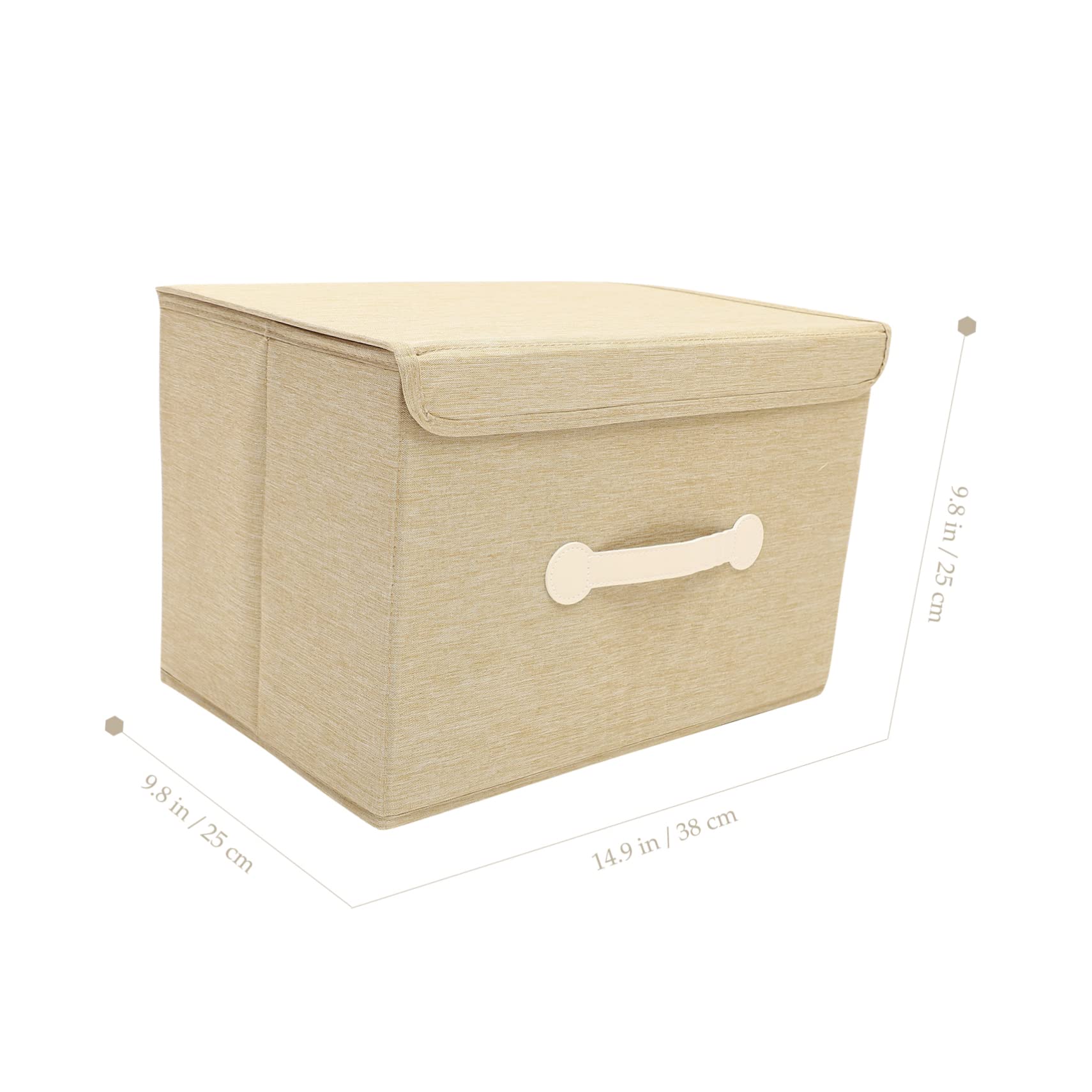 Faltbare mit Deckel Aufbewahrungsbox aus Khaki in Stoff