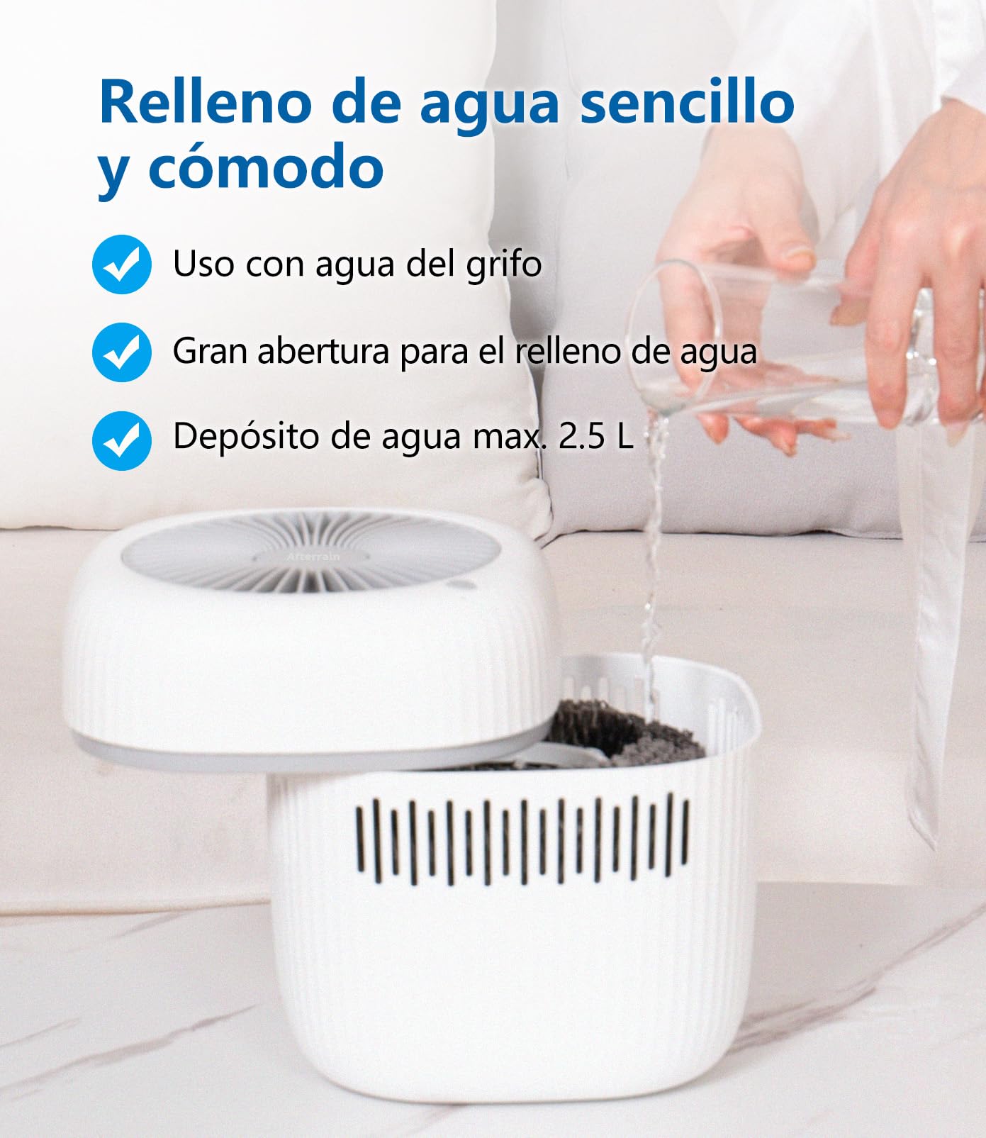 Mini humidificador de 2,5 litros para dormitorio oficina hotel USB sin niebla