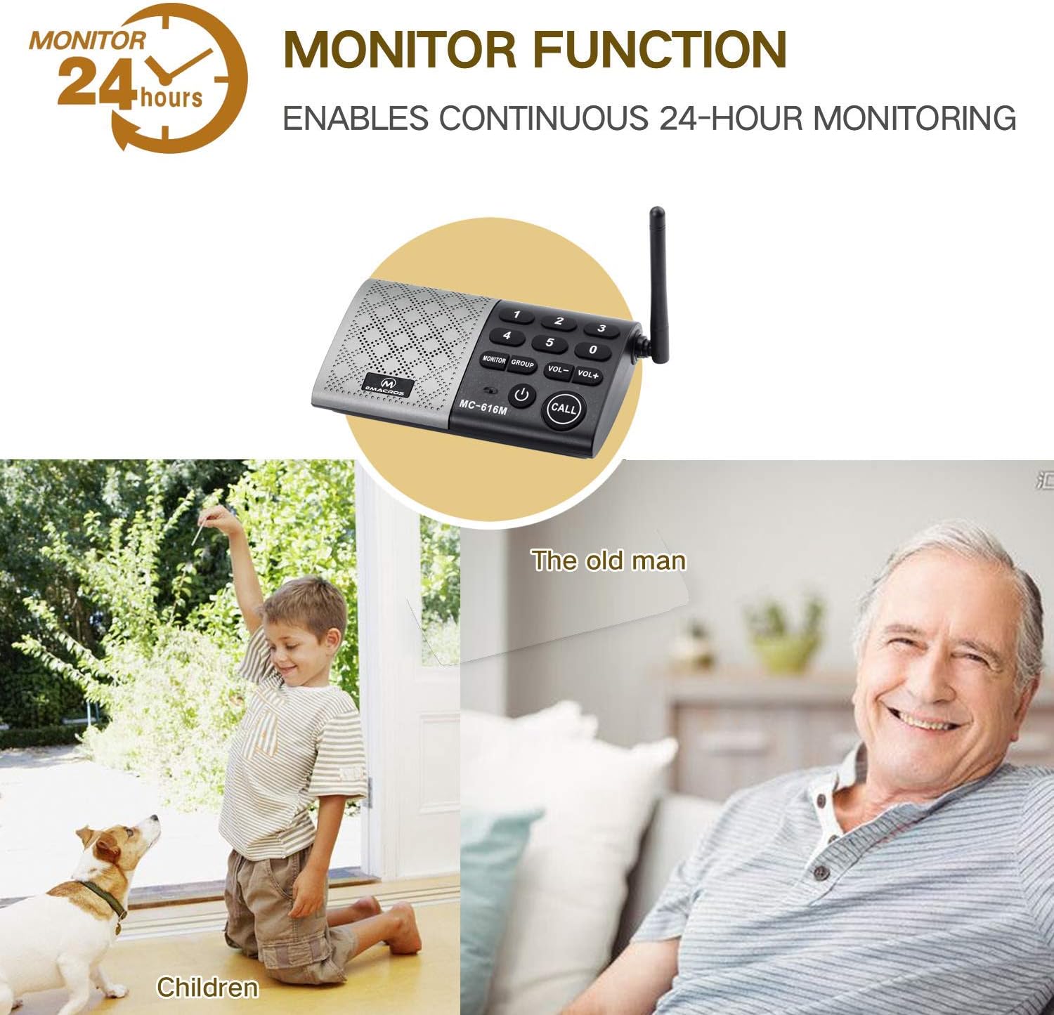 60% Off Discount eMACROS Portable Wireless Intercom System 1000 feet Full Duplex Intercom System for Home and Office,Room to Room Intercom, Home Communication System